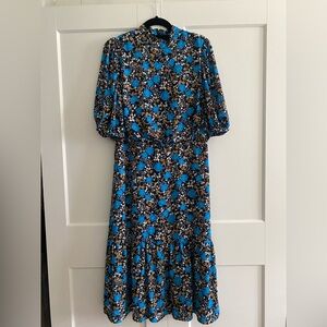 Ann Taylor Blue Black Mock Neck Sundress